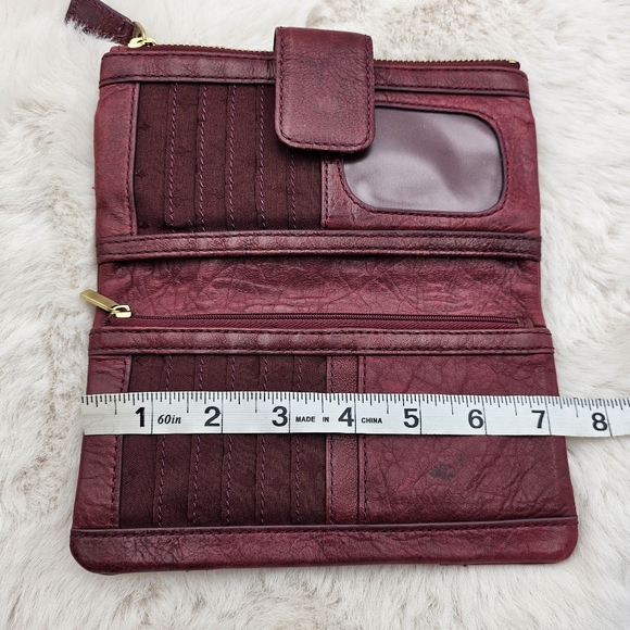 Fossil Long‎ Live Vintage Buttery Soft Leather Emory Wallet Red Clutch - Picture 2 of 9